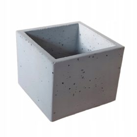 Betonasti lonček Pokrov 12, sivi beton