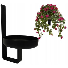 KLASIČNO STENSKO STOJALO ZA ROŽE V ČRNI BARVI S STOJALOM