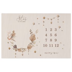 Fotografska odeja za otroke s imenom in meseci