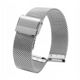 17 mm mrežasta zapestnica za uro, srebrna B985