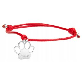 925 SREBRNA ZAPESTNICA PAS MAČKA PAW gravirana