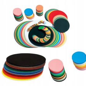 BARVNI PAPIR ZA ORIGAMI KROGE MIX 1370 KOS