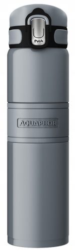  AQUAPHOR TERMALNA STEKLENIČKA TERMALNA VODA ČAJ LIMONADA SIVA 480ml