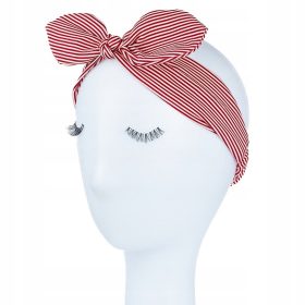  Oranžen in rdeč trak za lase