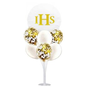 Stojalo za prvo obhajilo + komplet balonov IHS