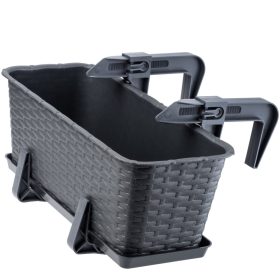 DONICZKA BALKONSKA ZA ROŽE 40cm ANTRACIT