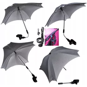   Kvadratni otroški dežnik s podstavkom za skodelico, 82 cm, siv