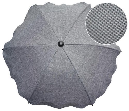 DEŽNIK ZA OTROŠKI VOZIČEK ZA VSAK DAN - KAKOVOSTEN LEN IN MELANŽ MATERIAL, VEČBARVNI 67 cm