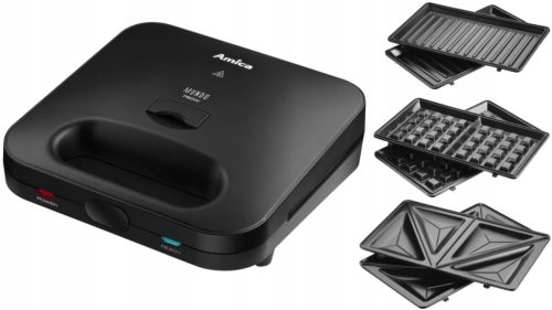  AMICA SMK4011 PEKAČ ZA VAFLJE ŽAR PANINI 3V1