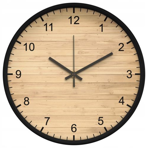 Moderen črni stenski ura Wood 25 cm