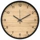 Moderen črni stenski ura Wood 25 cm