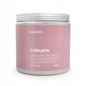   ŽENSKI KOLAGEN COLLA ROZA V PRAHU BREZ SLADKORJA 240g Grozdje - BeastPink