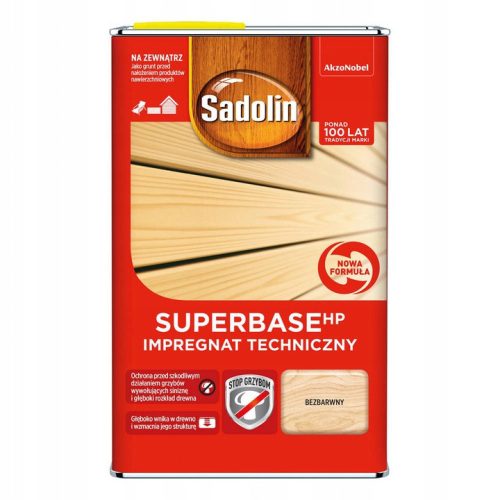 Impregnacijska zaščita za les Sadolin SuperBase HP brezbarvna 5 l