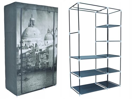 Garderobna omara Venice 100x170x50 cm sive barve