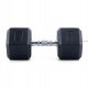 HEX DUMBBELL, gumirana, šesterokotna, 27,5 kg ročica