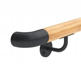 Lesena ograja 100 cm, hrast lakiran