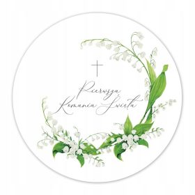 Opłatek za torto prvega obhajila s šmarnicami UNI