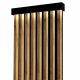 Lamelni trakovi s stenskim karnisom za LED svetlobo 48,4 x 275 cm rjavo črne barve
