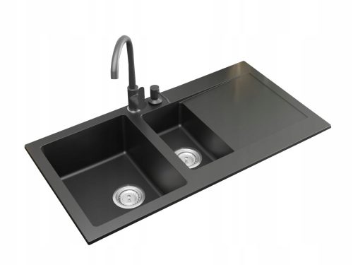 Pomivalno korito DARFOR DG005 enopolno korito, črni granit
