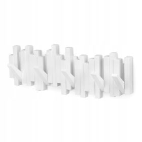 Wieszak na oblačila Sticks bela 3,2x49x17,7 cm