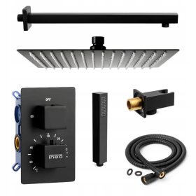   rna podometna armatura za tuš INEA BLACK - Eleganten set s termostatom in dežno prho

Optimized name: Črna podometna armatura za tuš INEA BLACK s termostatom in dežno prho
Optimized description: Ta čr