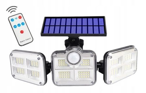 SOLARNA SVETILKA Z 122 DIODAMI LED COB IN SENZORJEM GIBANJA - DALJINSKI UPRAVLJALEC E084