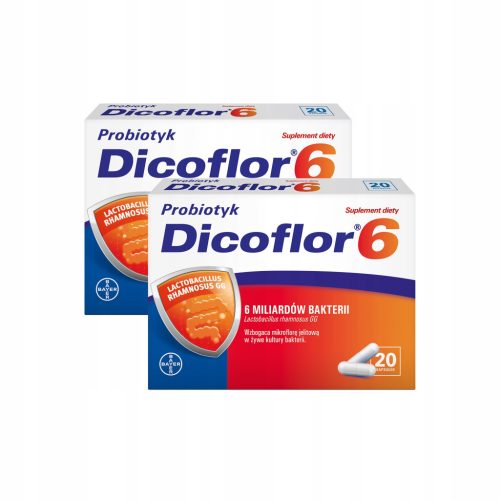 Paket 2x Dicoflor 6, Kapsule za Obogatitev Črevesne Mikroflore, 20 kapsul