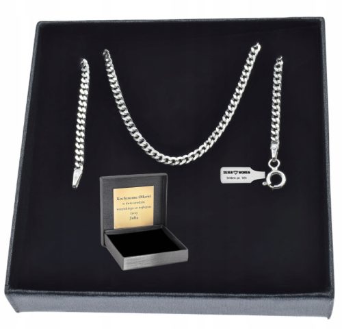 Srebrna verižica pr. 925, 2,4 mm + graviranje