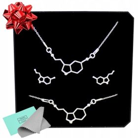 Srebrni komplet nakita s serotoninskim vzorcem