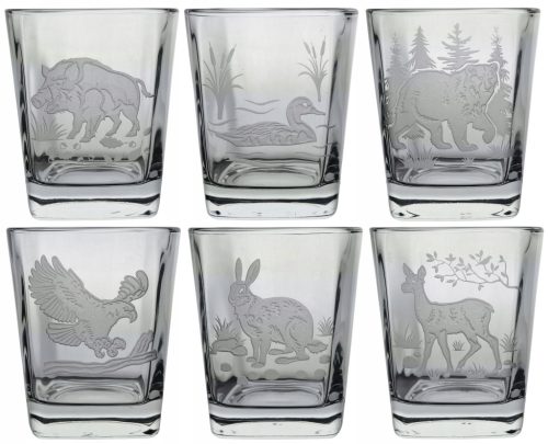 Elegantni Komplet Kristalnih Kozarcev za Viski 300 ml Lovski Motiv - Myśliwskie 3
