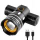 Močna LED svetilka za kolo XML-T6 CREE USB ZOOM