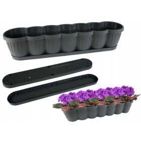   Begonija Balkonska Škatla z Vrtim Lončkom in Stojalom 80 cm Antracit