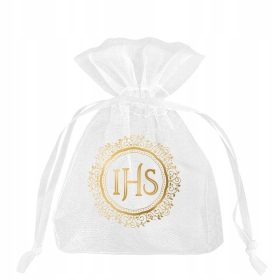 Zahvalne vrečke za obhajilo 10 kosov bela IHS