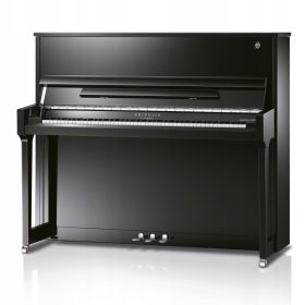   Fridolin Schimmel F130 Tradicionalni Črni Klavir z Lesketajočim Zaključkom + Krom
