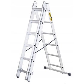 Drabest lestev 3,98 m aluminij 3 x 6 do 150 kg