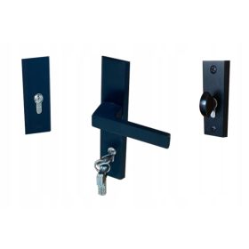 Klamka za vrata HAGA PLUS, ČRNA