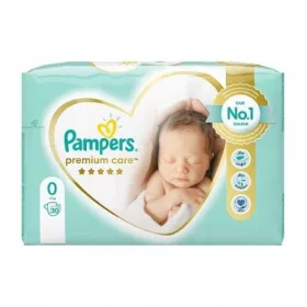   Pieluške PAMPERS Premium Care za novorojenčke, velikost 0, do 3kg, 30 kosov