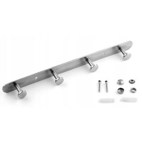 WALL HOOK RACK HOLDER FOR CLOTHES 4 HOOKS