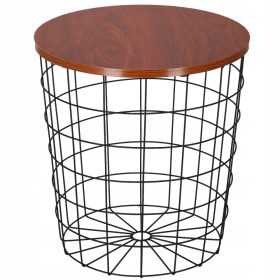   rna loft klub mizica za kavo s kovinskim okvirjem in leseno ploščo