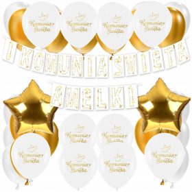 Zlata komplet balonov za prvo sveto obhajilo