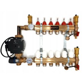   Gepox 4-sekcijski razdelilnik s črpalko za talno ogrevanje 2,5Kvs
