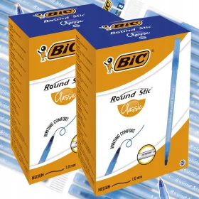 Modri pisalni svinčnik BIC Round Stic