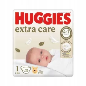 HUGGIES Extra Care 1 Plenice 2-5 kg, 26 kos