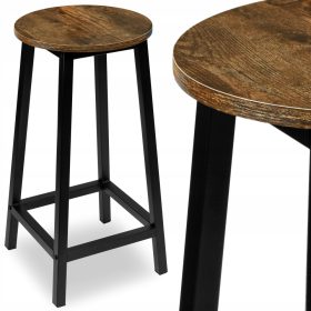 Rustikalni barski stolček Flint, postarani hrast, 65 cm