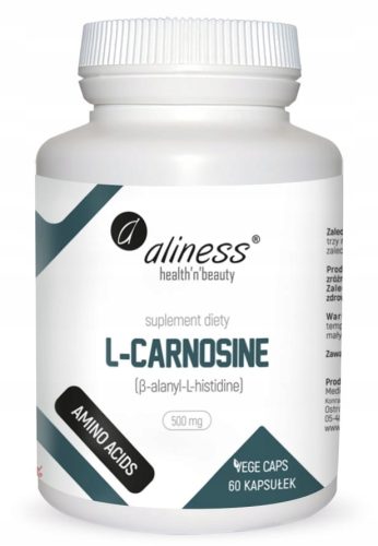 Aliness L-Karnozin 500mg - 60 VEGE kapsul za mišice in možgansko aktivnost