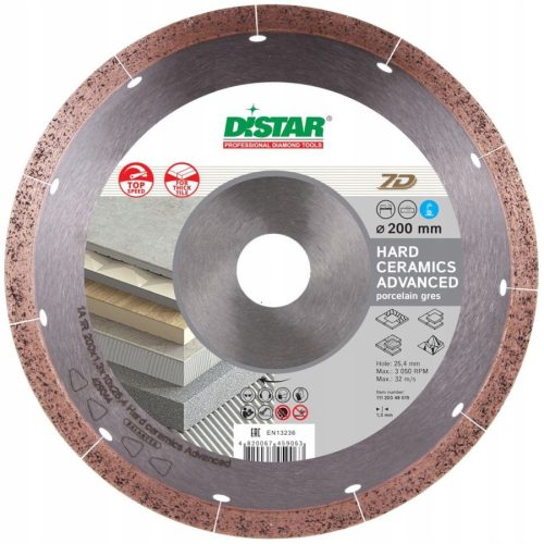Diamantna rezalna plošča Distar 11120349015 200x25,4 mm