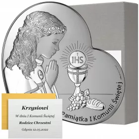  Slika za spomin na prvo sveto obhajilo Beltrami, srebro