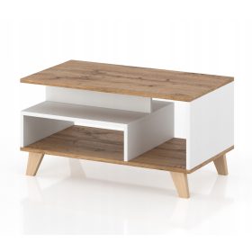   SCANDI DESIGN Stolna mizica za dnevno sobo BELA MAT WOTAN HRAS