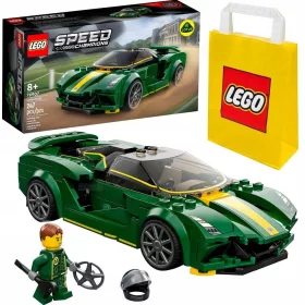   LEGO Lotus Evija Speed Champions 76907 + LEGO rumena papirnata vrečka 24x8x18 cm