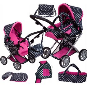 Wózek dla lalek 2v1 MarioToys 9346 bez lalki